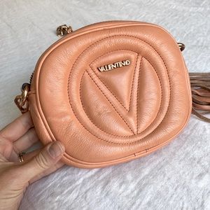 Valentino crossbody bag pink peach with chain